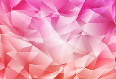 Açık pembe vektör soyut çokgen desen. Yarım ton şeklinde, üçgenli yaratıcı illüstrasyon. İşiniz için yepyeni bir tasarım..
