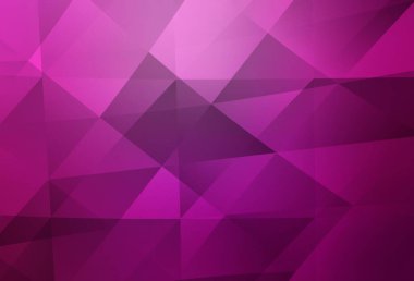 Açık pembe vektör eğimli üçgen desen. Çokgen şekilli bir örnek. Broşürünüz için yepyeni bir tasarım..