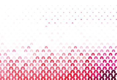 Açık Pembe, gökkuşaklı, bulutlu kırmızı vektör arkaplan. Gökkuşağı şekilli soyut aşk tarzında renkli bir tasarım. Eğlence tasarımları için çizim.