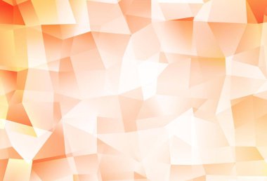 Açık Turuncu vektör düşük polimerli yerleşim. Gradyanı olan zarif parlak çokgen çizimi. Cep telefonunun arka planının şablonu.