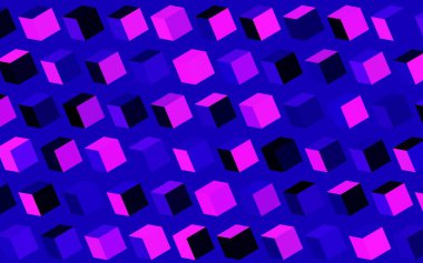 Koyu Mor, pembe çizgili vektör düzeni, dikdörtgenler. Soyut arkaplanda dikdörtgenler ve renkli gradyanlar. Web siteleri için şablon kullanılabilir.