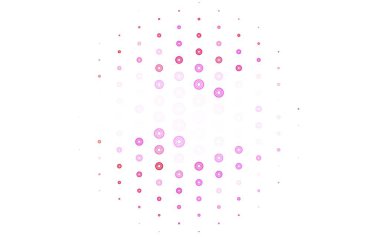 Açık Pembe, benekli sarı vektör arkaplan. Doğa tarzında renkli baloncuklu soyut illüstrasyon. Duvar kağıtlarının dokusu için desen.