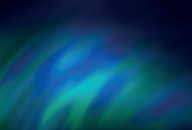 Koyu mavi, yeşil vektör bulanık ve renkli desen. Görüntü stili ve gradyanı olan yeni renkli çizimler. Çalışmalarınız için akıllı tasarım.