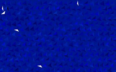 Koyu mavi vektör dokusu üçgen biçiminde. Soyut üçgenli dekoratif tasarım. İniş sayfası için modern şablon.