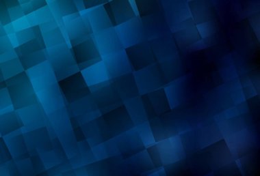 Eşkenar dörtgenli koyu mavi vektör şablonu. Dikdörtgenleri ve kareleri olan güzel bir çizim. İniş sayfası için modern şablon.