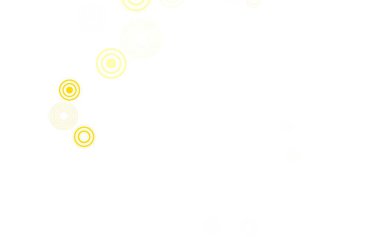 Açık yeşil, daire şekilli sarı vektör düzeni. Doğa tarzında renkli baloncuklu soyut illüstrasyon. Reklamlar, broşürler için desen.