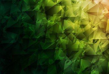 Koyu yeşil, kırmızı vektör çokgen arka plan. Çokgen şekilli bir örnek. İş tasarımınız için yepyeni bir tarz.