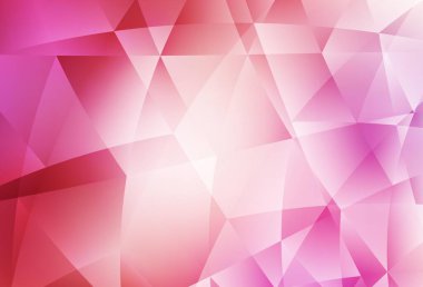 Açık pembe vektör çokgen desen. Çokgen tarzda tamamen yeni bir renk çizimi. Marka kitabınız için yeni şablon.