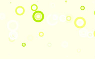 Açık yeşil, daire şekilli kırmızı vektör düzeni. Soyut arka planda bulanık kabarcıklar ve renkli gradyan. İş ilanınız için tasarım.