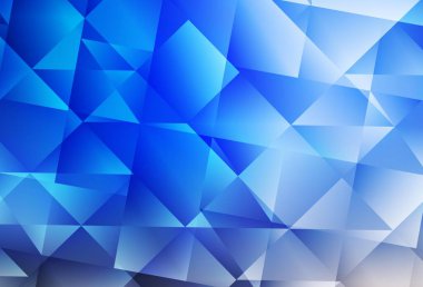 Açık mavi, sarı vektör soyut mozaik fon. Çokgen soyut çizim ve gradyan. Cep telefonunun arka planının şablonu.