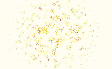 Light Orange vektör arkaplanı ve yapay zeka verileri. Yapay zekanın bağlantı ve noktalarıyla soyut illüstrasyon. Zeka ve yenilik reklamları için şablon.