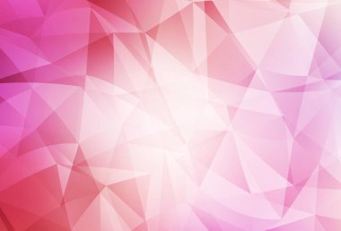 Açık pembe vektör mozaik şablonu. Çokgen şekilli bir örnek. İş tasarımınız için yepyeni bir tarz.