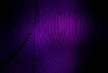 Eğri çizgileri olan koyu mor vektör arkaplan. Basit eğri biçiminde parlak renkli bir illüstrasyon. İş tasarımınız için şablon.