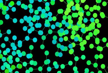 Koyu yeşil vektör şablonu ve yapay zeka ağı. Yapay zeka bağlantılarıyla basit bir şekilde renkli tasarım. Teklif verilerinin tanıtımı için akıllı tasarım.