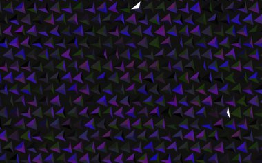 Koyu pembe, yeşil vektör arkaplan, çizgiler, üçgenler. Soyut arkaplanda renkli eğimli üçgenler. Kartvizitiniz için modern tasarım.