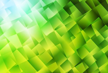 Açık yeşil, sarı vektör arkaplanı çokgen biçiminde. Dikdörtgen şekilli soyut çizimler. İniş sayfası için modern şablon.