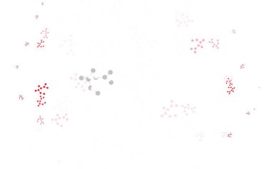 Yapay zeka verileriyle birlikte açık kırmızı vektör arkaplanı. Parlak renkli bir illüstrasyon ve yapay zekanın gerçek yapısı. Poster ve teknoloji sembolü.