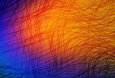 Açık mavi, kırmızı vektör arkaplanı ve ince çizgileri var. Alnında çizgiler olan soyut bir çizim. Tasarımınız için basit şablon.