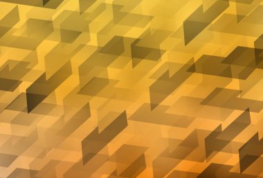 Eşkenar dörtgenli açık sarı vektör şablonu. Dikdörtgen şekilli soyut çizimler. Web siteleri için şablon kullanılabilir.