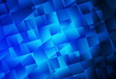 Dark BLUE vector backdrop with rhombus. Beautiful illustration with rectangles and squares. Smart design for your business advert.