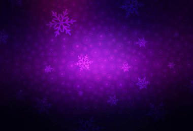 Dark Purple, Pink vector layout in New Year style. Design in Xmas style with Xmas balls, snowflakes. Template for lettering, typography.