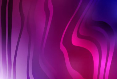 Dark Purple, Pink vector pattern with wry lines. Glitter abstract illustration with wry lines. Best design for your business.
