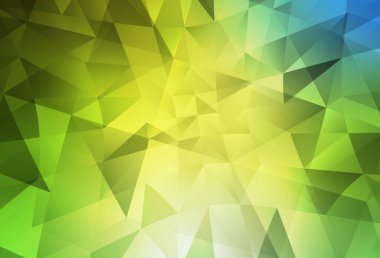 Light Green, Yellow vector polygon abstract backdrop. Colorful illustration in polygonal style with gradient. Brand new design for your business.