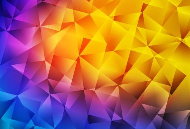 Light Blue, Red vector gradient triangles template. Modern abstract illustration with triangles. New template for your brand book.