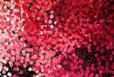 Dark Red vector pattern with spheres. Blurred decorative design in abstract style with bubbles. Pattern for futuristic ad, booklets.
