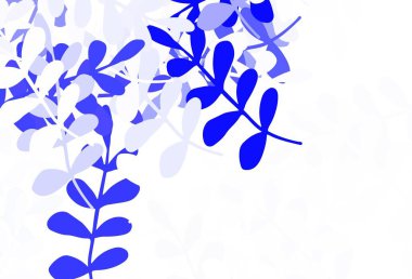 Light Blue, Yellow vector abstract backdrop with leaves. Colorful abstract illustration with leaves in doodle style. Pattern for heads of websites, designs.