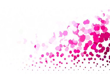 Soyut şekilli açık pembe vektör arkaplanı. Soyut tarzda rengarenk gradyan şekilleri olan bir resim. Bir cep telefonu için arka plan.