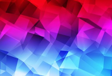 Light Blue, Red vector abstract mosaic pattern. A completely new color illustration in a polygonal style. Triangular pattern for your design.