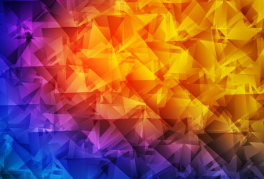 Açık Mavi, Kırmızı vektör soyut mozaik fon. Üçgenli modern soyut çizim. Pankartın için tamamen yeni bir şablon.