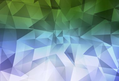 Light Pink, Green vector low poly texture. Creative illustration in halftone style with triangles. A new texture for your web site.