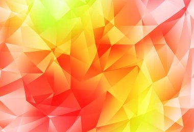 Light Red, Yellow vector low poly texture. Colorful abstract illustration with triangles. Polygonal design for your web site.