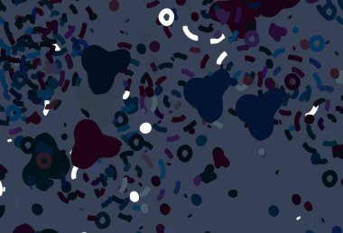 Açık mavi, soyut şekilli sarı vektör arkaplan. Rastgele şekillerle soyut tarzda dekoratif tasarım. Web siteniz için basit tasarım.