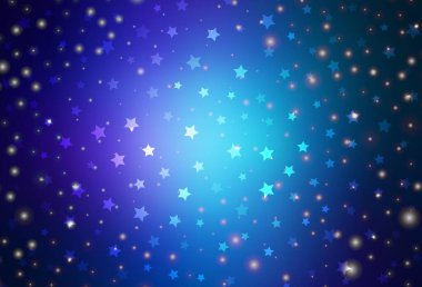 Koyu pembe, Xmas tarzında mavi vektör arkaplan. Gradyan Noel elementleri içeren bir Akıllı Çizim. Kitapçıklar, eğitim broşürleri.