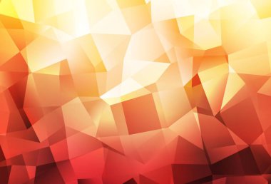 Light Red, Yellow vector gradient triangles pattern. A completely new color illustration in a polygonal style. A completely new design for your leaflet.