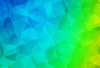 Açık mavi, yeşil vektör çokgen çizimi. Gradyanı olan zarif parlak çokgen çizimi. Bir markanın arkaplanı için desen.