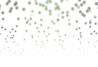 Dark Green vector layout with bright snowflakes. Colorful decorative design in xmas style with snow. Pattern for new year leaflets.