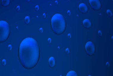 Dark BLUE vector background with bubbles. Blurred decorative design in abstract style with bubbles. Completely new template for your brand book.