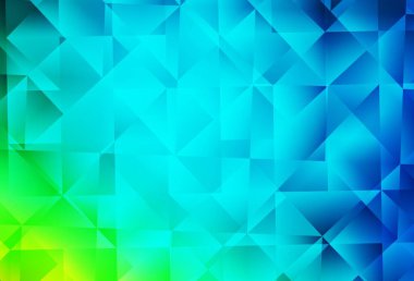 Light Blue, Green vector triangle mosaic texture. Modern abstract illustration with triangles. Template for cell phone's backgrounds.