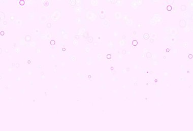 Lekeli açık mor vektör arkaplan. Renkli su damlaları olan modern soyut çizimler. Fütürist reklamlar ve kitapçıklar için şablon.