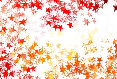 Gökyüzü yıldızlı açık kırmızı vektör şablonu. Soyut şablondaki yıldızlarla dekoratif parlak illüstrasyon. Astroloji web siteleri için desen.