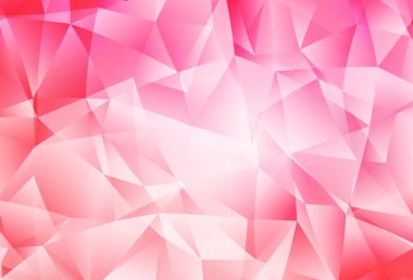 Açık pembe, sarı vektör çokgen desen. Çokgen soyut çizim ve gradyan. Dizaynınız için üçgen desen.