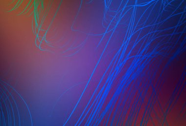 Açık mavi, kırmızı vektör parlak deseni bulanıklaştırdı. Gradyan tasarımlı, soyut, ışıltılı çizimler. Çalışmalarınız için akıllı tasarım.