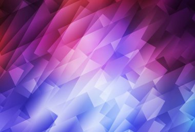 Açık Mavi, eşkenar dörtgenli kırmızı vektör arkaplanı. Renkli dikdörtgenlerle modern soyut çizimler. Reklamınız, posteriniz, afişiniz için en iyi tasarım.