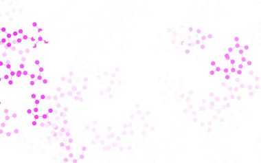 Açık Mor, yapay zeka kavramına sahip pembe vektör dokusu. Yapay zekanın bağlantı ve noktalarıyla soyut illüstrasyon. Zeka ve yenilik reklamları için şablon.