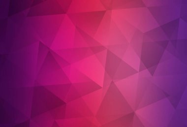 Açık Mor, pembe vektör mozaik şablon. Zarif üçgenleri olan soyut çizimler. Broşürünüz için yepyeni bir tasarım..