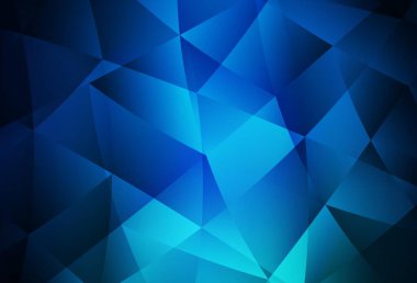 Koyu mavi vektör soyut çokgen desen. Üçgenli renkli soyut çizimler. İş tasarımınız için yepyeni bir tarz.